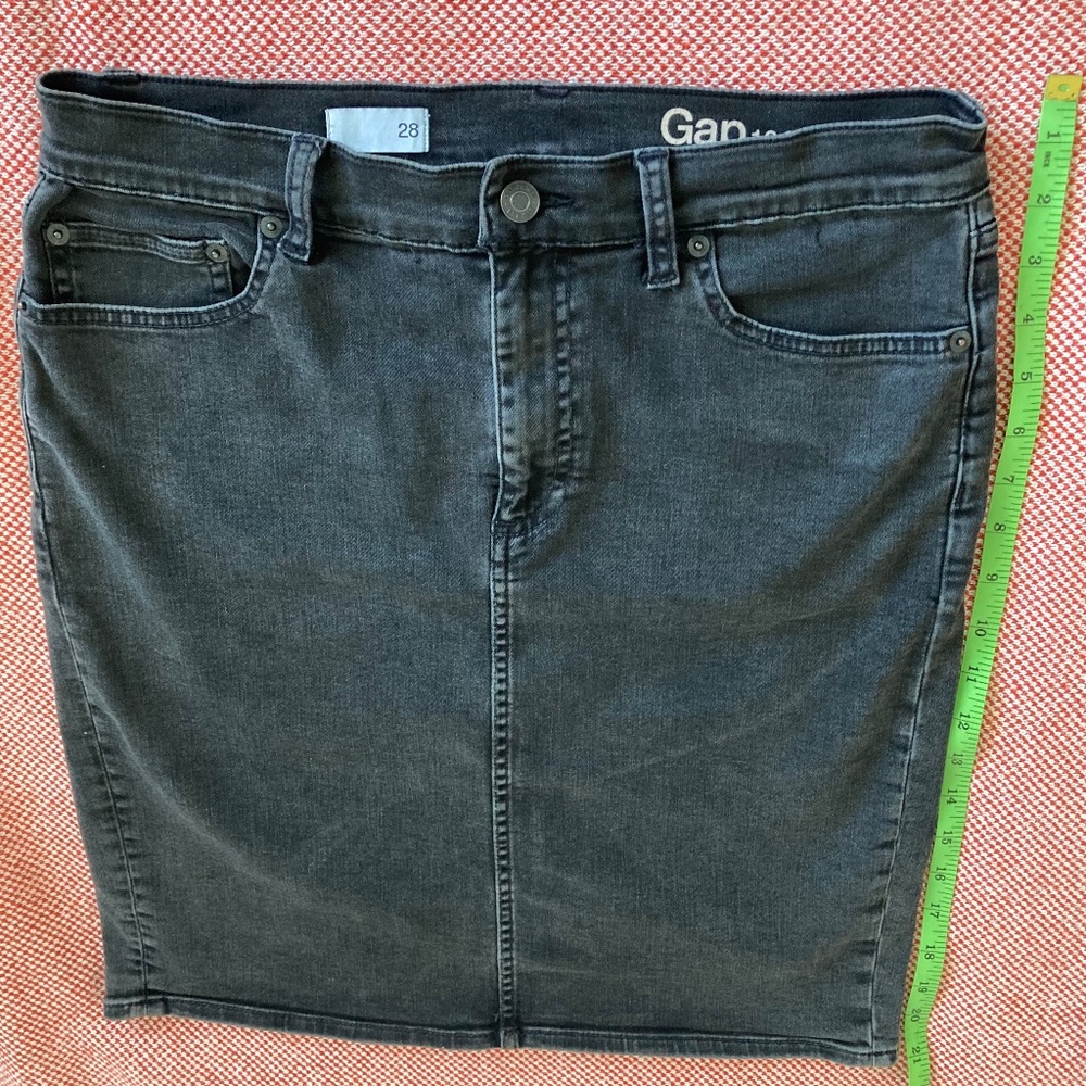 Faded Black Jean Skirt